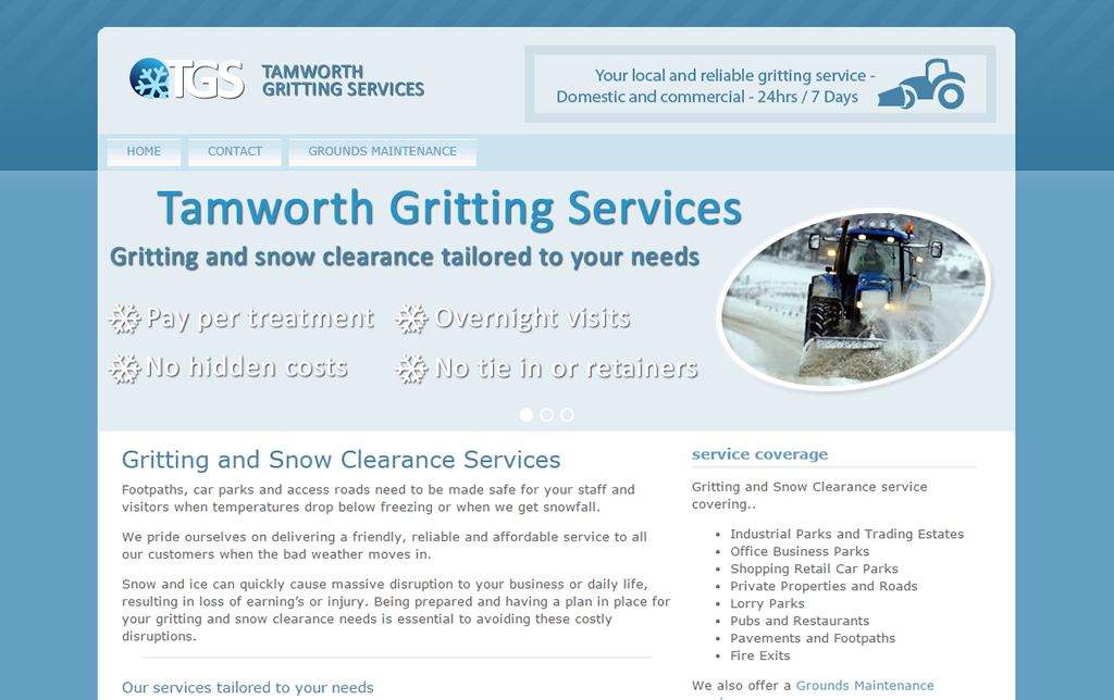 Tamworth Gritting Services Website Thumb